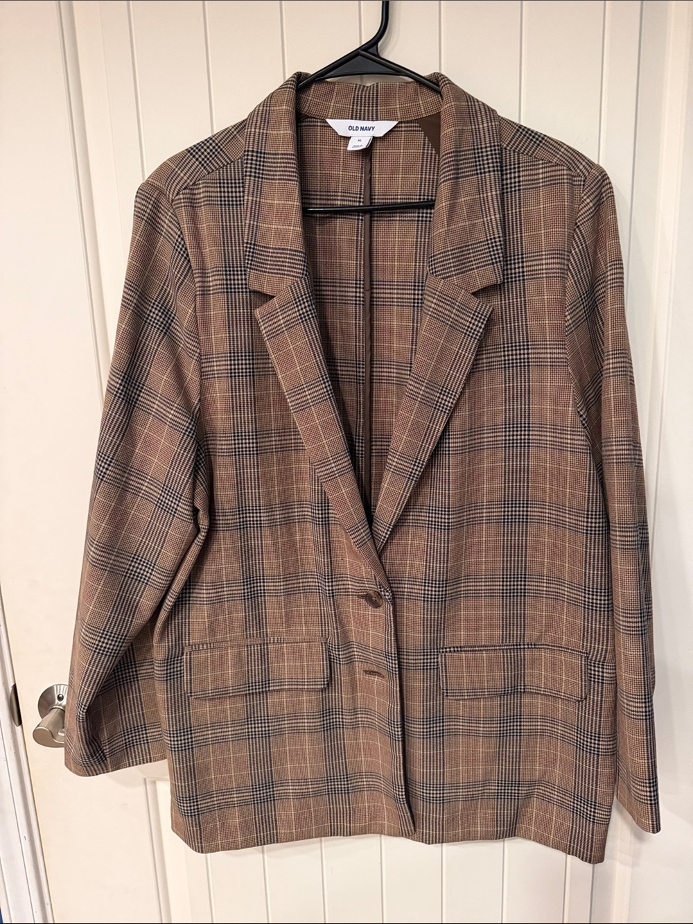 Old Navy Brown and Black Plaid Blazer